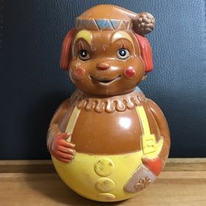FINAL DISCOUNT Creepy Vintage Clown Rattle